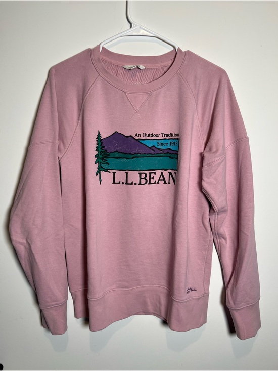 L.L. Bean Tops - L.L.Bean Pink Graphic Crewneck Sweatshirt